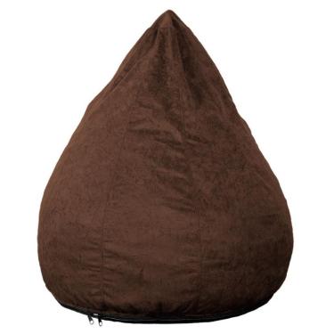 Imagem de Puff Confort Pera Suede Marrom Escuro 90 cm