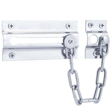 Imagem de Fecho Pega Ladrão Aço Com Corrente 88Mm X 25Mm Para Portas