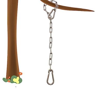 Imagem de MIKMAYTOO Corrente de aço inoxidável resistente com capacidade de 250 kg para sacos de pancada, redes de cadeira suspensa, balanço trapézio yoga (40, 4 mm)