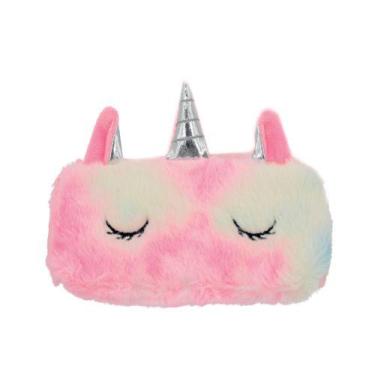 Imagem de Estojo Escolar de Pelúcia Unicórnio School Brinq - Polibrinq