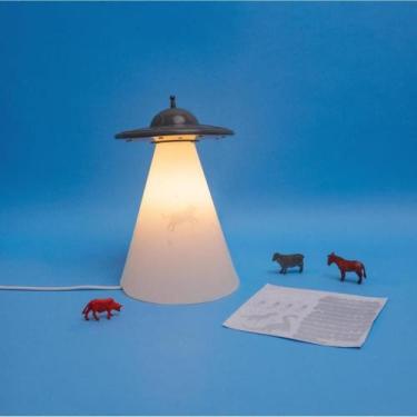 Imagem de Luminária de Mesa Ovni Branco e Cinza - Usare, Bivolt