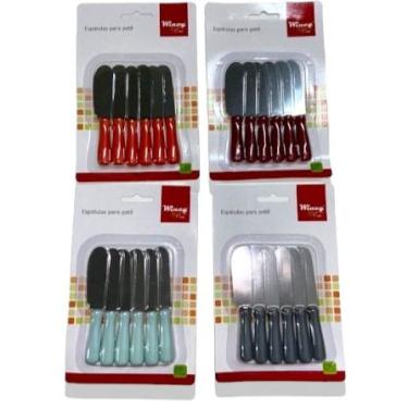 Imagem de Kit Com 6 Espátulas para Manteiga, Patê e Geleia em Aço Inox