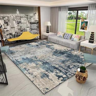 Imagem de Tapetes geométricos modernos de cores claras para sala de estar, decoração de casa, tamanho grande, tapetes macios para quarto e sala de estar (200 x 250 cm, 78,7 x 98 pol./flanela-8)