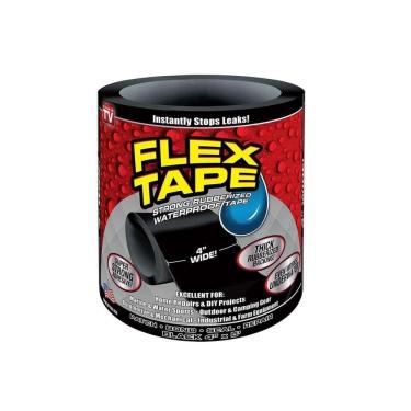 Imagem de Fita Adesiva Para Reparos Flex Tape Black Cola Tudo Remendo Para Casa Industria E Campo Com 150cm