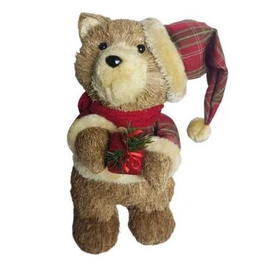 Imagem de Enfeite Natalino Isopor Urso 25cm X 20cm X 36cm
