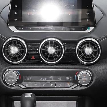 Imagem de Capa de anel de ventilação de ar condicionado Bling para Nissan Sentra 2020-2023 decoração de anel de ventilação de ar condicionado