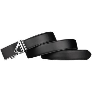 Imagem de Cintos Masculinos Pretos Brancos Cintos Automáticos De Liga Fivela Masculina Cinto De Couro De Vaca Genuíno, Blue, 115CM