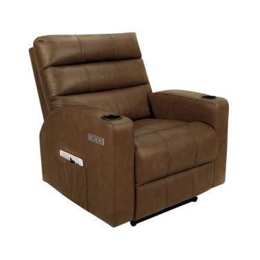 Imagem de Poltrona Florença Reclinável Papai Motorizada Touch Império Estofados Couríssimo (ANTILOPE 866)