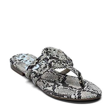 Imagem de Circus by Sam Edelman Sandália rasteira feminina Canyon, Estampa de cobra Roccia preta/branca, 5