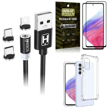 Imagem de Capinha Samsung A53 +Cabo Magnético 2 Metros +Película 3D