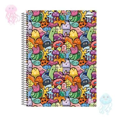 Imagem de Caderno Universitário masculino 1 Matéria 96 folhas KBOM - Animativa, 