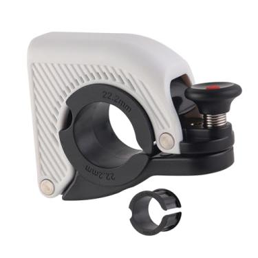 Imagem de IEUDNS Campainha de bicicleta para guidão de 22,2/25,4/31,8 mm, alarme de aviso, campainha de bicicleta com som alto para crianças, adultos, homens, Branco