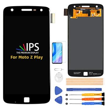 Imagem de Compatível com a substituição de tela Moto Z Play, para Motorola Moto Z Play 2016 Droid XT1635-1 XT1635-2 XT1635-3 peças de montagem de tela sensível ao toque LCD com protetor de tela + ferramentas (preto), Z PLAY screen