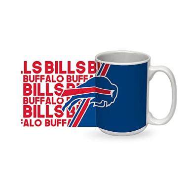 Imagem de Rico Industries Caneca de cerâmica branca NFL Football Buffalo Bills 425 g para fãs da NFL