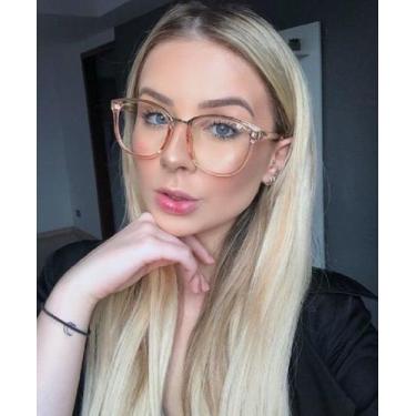 Imagem de Armação De Óculos Para Grau Feminina Redonda Lucy Dourada - Palas EyeW