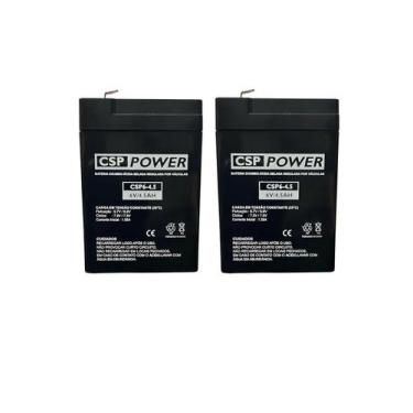 Imagem de Kit 2 Baterias Selada Para Brinquedo 6v 4,5 Ah - Csp Power