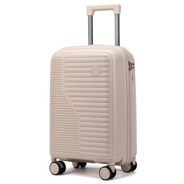 Imagem de Mala de Bordo Dermond PRO | Super Resistente, Cadeado Embutido e Rodas Silenciosas Removíveis (Bege Areia)