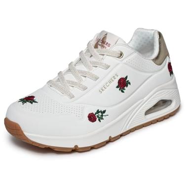 Imagem de Skechers Uno feminino champanhe e rosas, Vermelho/branco, 34