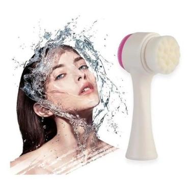 Imagem de Escova De Limpeza Facial Massageador Rosto + Rolo De Jade - Alfashop, 