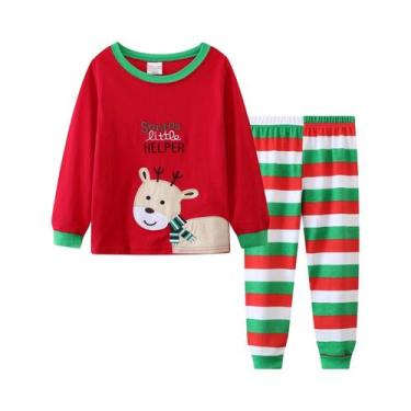 Imagem de Conjunto De Pijamas De Natal Para Meninos Com Estampa De Desenhos Anim