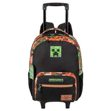 Imagem de Mochila de Roda Minecraft Escola Passeio Viagem Kids Meninos - Sestini