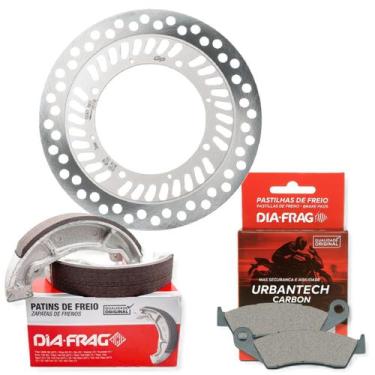Imagem de Kit Disco de Freio Dianteiro Tornado 250 Com Pastilhas e Lonas Diafrag