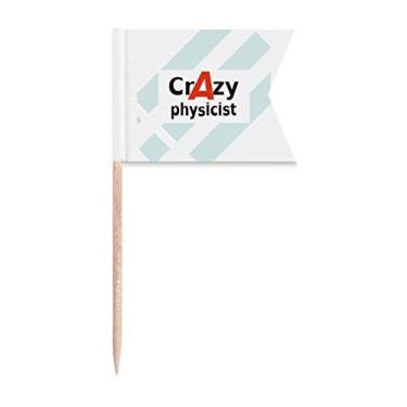 Imagem de Bandeiras de palito de dente Brief Best Cool Crazy Physicist Occupation para marcação de bolo de festa, comida e queijos
