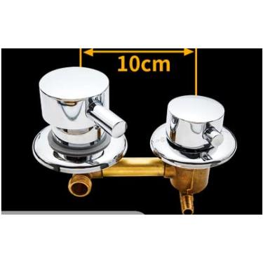 Imagem de 2/3/4/5 Formas de entrada de água fria e quente, 10/12,5/14,5 cm, conjunto de válvulas misturadoras de chuveiro para banheiro G1/2, cartucho de cerâmica, alça dupla, para box de chuveiro e banheira de vapor