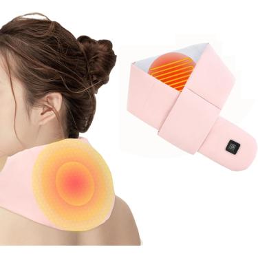 Imagem de Aquecedor elétrico de pescoço, cachecol aquecido para mulheres, recarregável, aquecido, envoltório de pescoço, almofada de aquecimento para alívio da dor no pescoço, cachecol de aquecimento