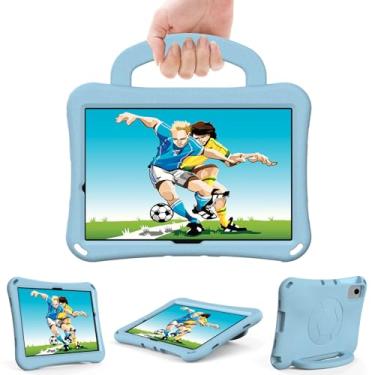 Imagem de Dteck Capa para tablet Samsung Galaxy Tab A9 Plus 2023 de 11 polegadas, modelo SM-X210/X215/X216 - [futebol fofo] capa resistente à prova de choque para crianças, capa traseira com alça portátil com