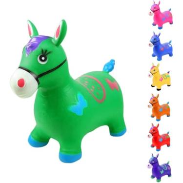 Imagem de Cavalinho Upa Upa Musical Pula Pula Grande Com Luz E Sons De Cavalo Premium (Verde)