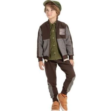 Imagem de Conjunto Infantil Menino Inverno Casaco Com Capuz E Calça Moletom Cannes Tam 4 a 12 - Angerô-Masculino