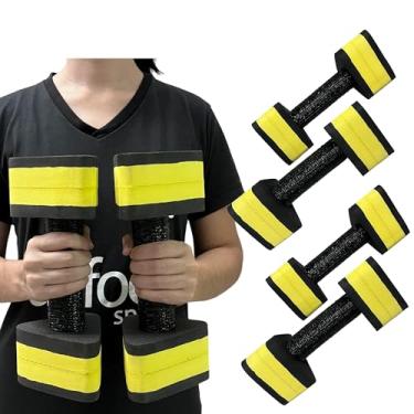 Imagem de Kit 2 Pares de Halteres Hidroginástica Em EVA 1 A 2 Kg DF4011-BK Preto/Amarelo Dafoca Sports