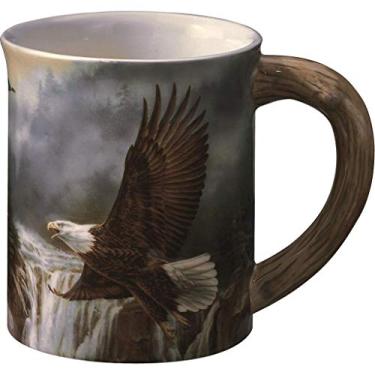 Imagem de Wild Wings Caneca esculpida de águia careca, por Alecrim Millette, marrom, 11,4 cm de altura