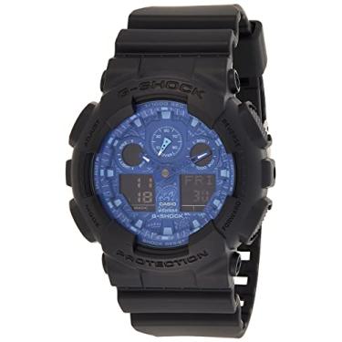 Imagem de Casio Quartzo masculino G-Shock da série GA, Preto/azul., Standart, Moderno