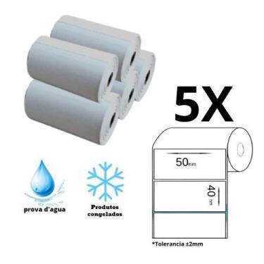 Imagem de 5 rolo etiqueta prova dagua mini impressora xd-210 - 50x40 - Xd Mega