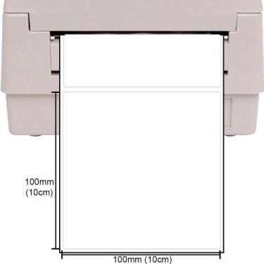 Imagem de Kit 10 Rolos Etiqueta Couche 100Mm X 100Mm + 5 Ribbons - Etiquetou