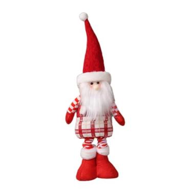 Imagem de Kokiya Estatueta de Natal Enfeite de Natal Pernas Telescópicas Presente Boneca de Natal Figura de Natal para Vitrine de Loja Casa Interior Ano Novo, Papai Noel