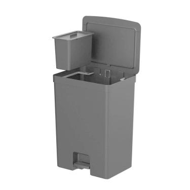 Imagem de Lixeira com Pedal Trium 46 L + 4 L Preto Ou