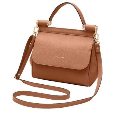 Imagem de Bolsa de Couro Mariart Camélia, Camel