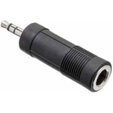 Imagem de Plug Adaptador P10 J10 Femea P/ P2 Macho Stereo Auxiliar Som - Lelong