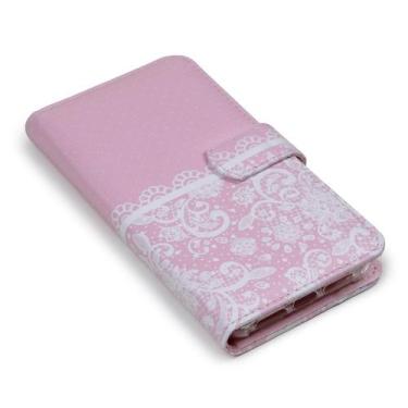 Imagem de Capa carteira estampada tendencias renda poa e220 para samsung a54 5g 