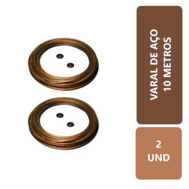 Imagem de Kit 2 - Corda Cabo Varal De Aço Revestido Encapado 10 Metros - MaqTech