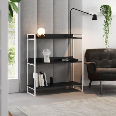 Imagem de Prateleira Multiuso Industrial Córdoba 95cm Branco e Preto - NEW GREEN