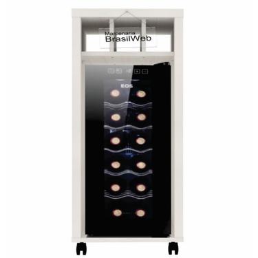 Imagem de Adegueira Bancada Balcão Embutir Adega Vinhos Com Rodízios