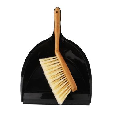 Imagem de Pá com Escova Plástico Bambu Natural e Preto - A\CASA