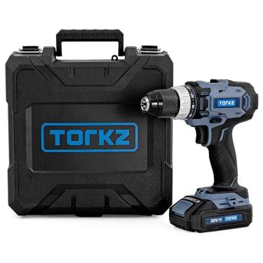 Imagem de Furadeira Parafusadeira Profissional Torkz à Bateria TRB0018, Com 1 Bateria, 20 Volts