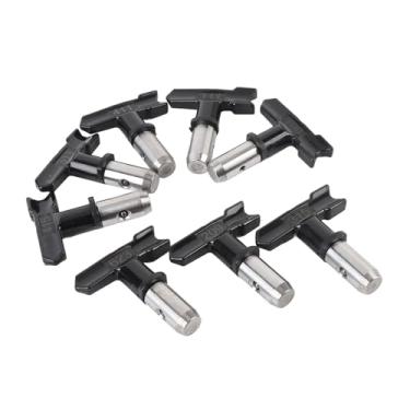 Imagem de Kit de Dicas de Pulverização de Tinta Sem Ar, Bico de Ponta de Spray de Aço Inoxidável Conjunto de Bicos de Abdominais para Móveis, Cercas, Acabamentos Industriais, Limpeza Sem