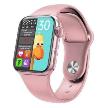 Imagem de Smartwatch HW12 1.57" caixa de liga rosa, pulseira rosa de silicone - 