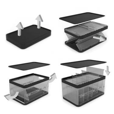 Imagem de Caixa Organizadora Home Organizer 21L - Sistema Inteligente de Encaixe e Divisórias Removíveis (Preta)